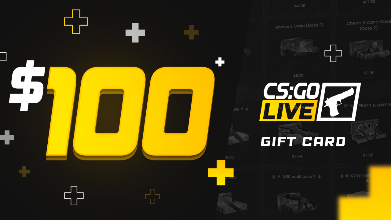 [$ 117.15] CSGOLive 100 USD Gift Card