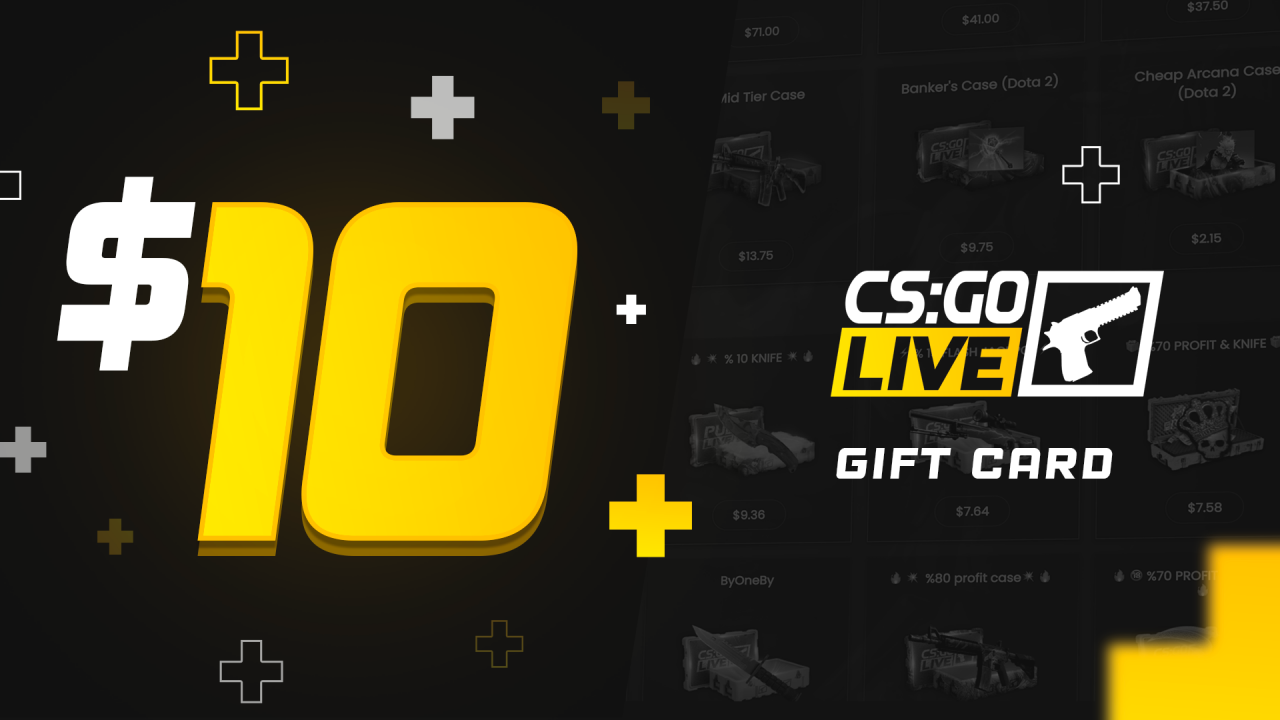 [$ 11.72] CSGOLive 10 USD Gift Card