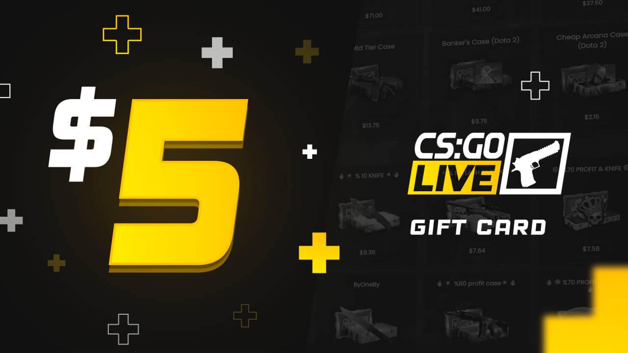 [$ 5.85] CSGOLive 5 USD Gift Card