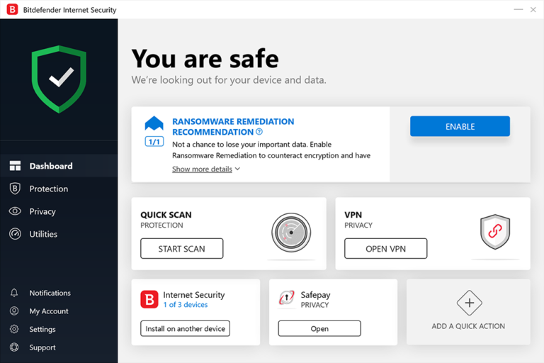 [$ 2.14] Bitdefender Total Security 2023 Trial Key (3 Months / 5 Devices)