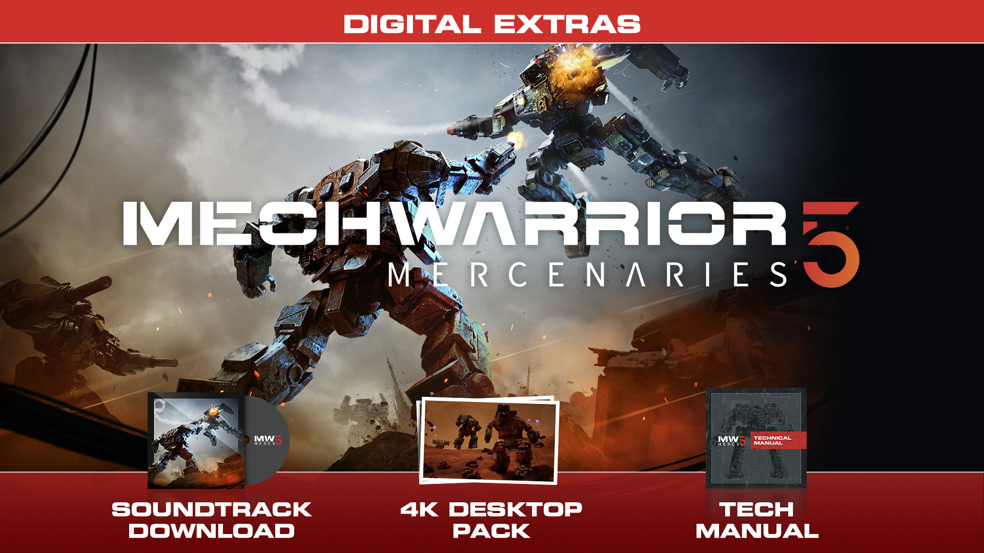 [$ 7.89] MechWarrior 5: Mercenaries - Digital Extras Content DLC Steam CD Key
