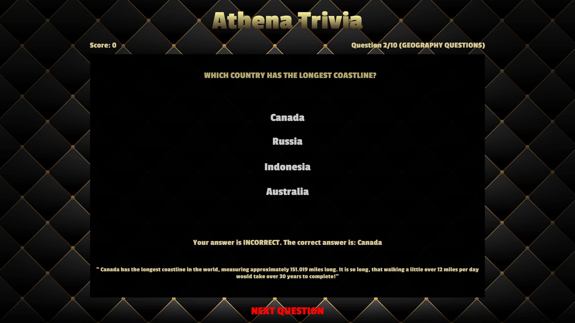 [$ 0.37] Athena Trivia Steam CD Key