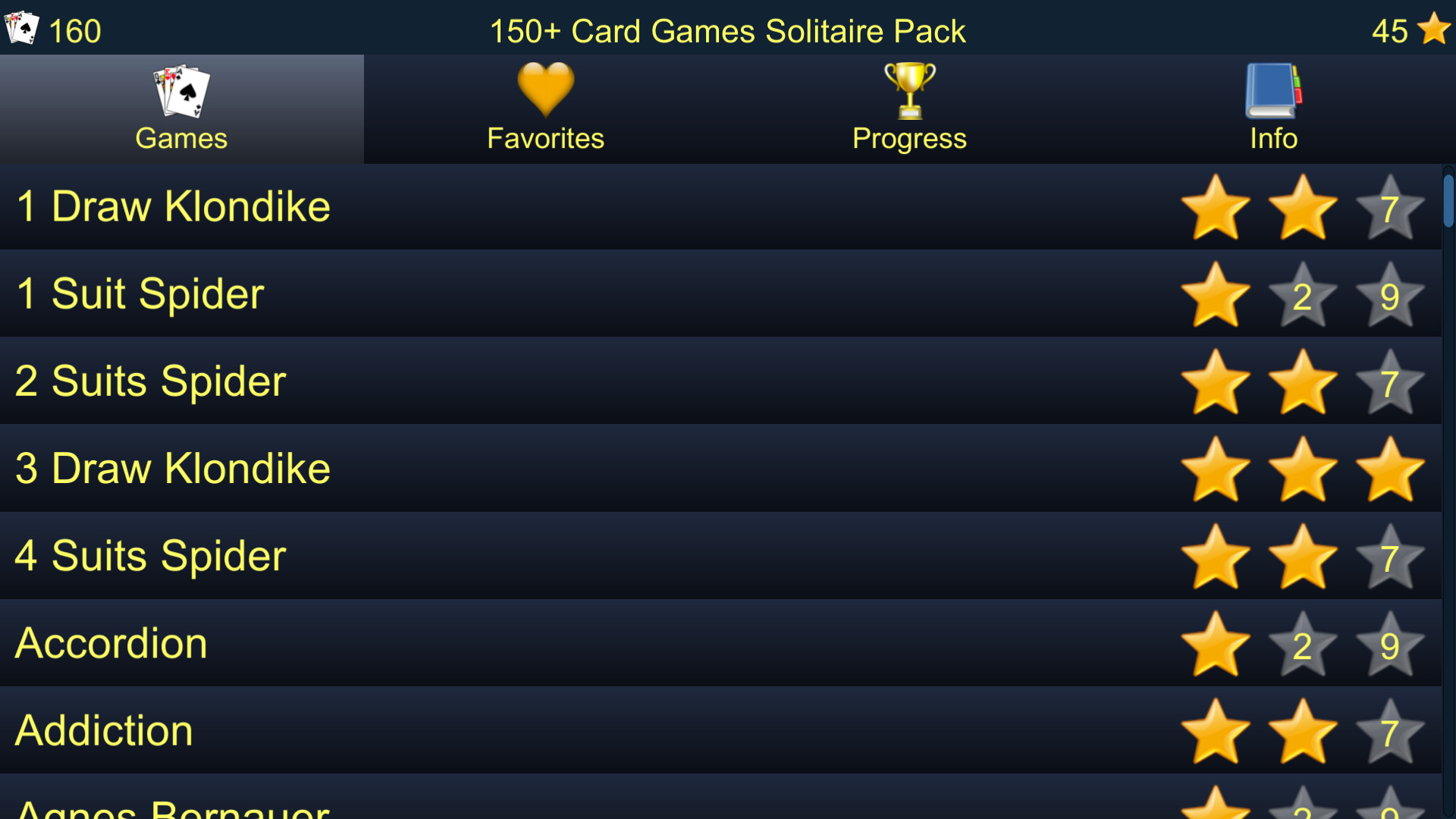 [$ 0.63] 150+ Card Games Solitaire Pack Steam CD Key