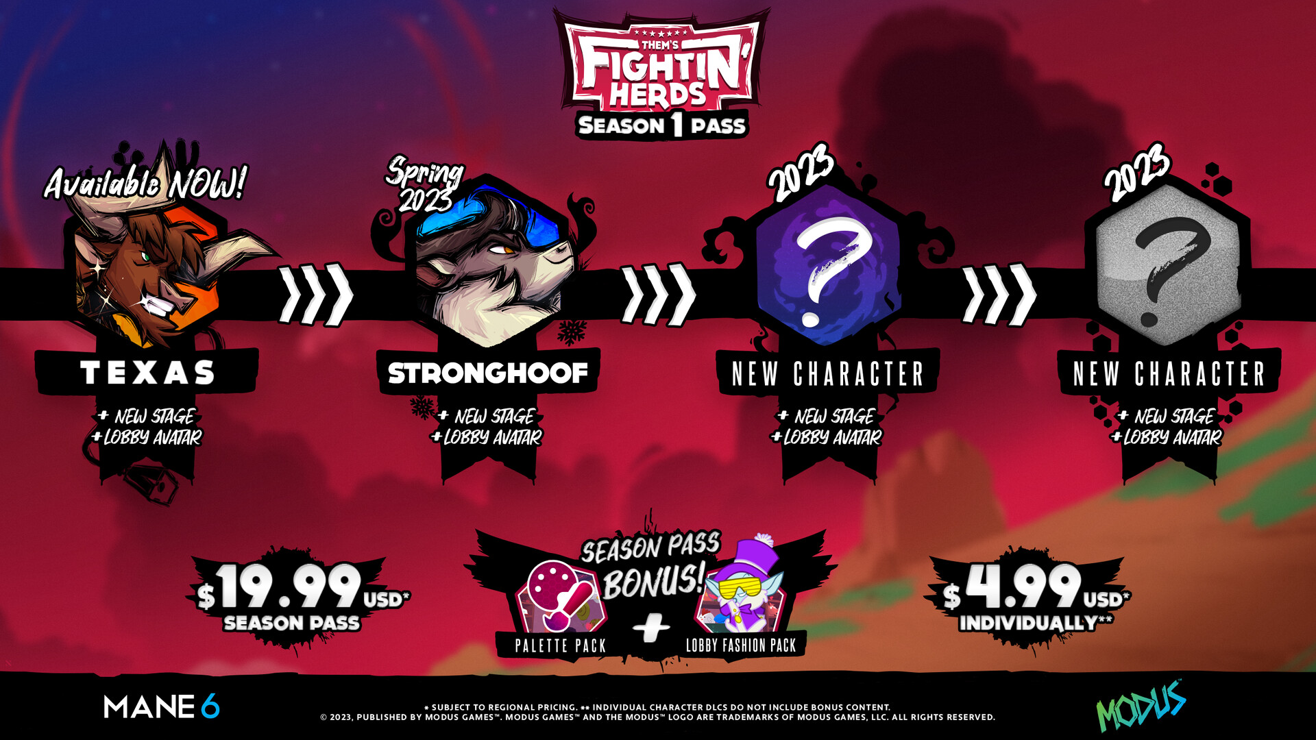 [$ 16.92] Them's Fightin' Herds - Season 1 Pass DLC Steam CD Key