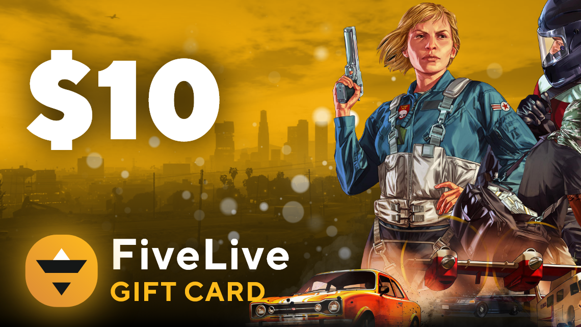 [$ 9.94] FiveLive $10 Gift Card