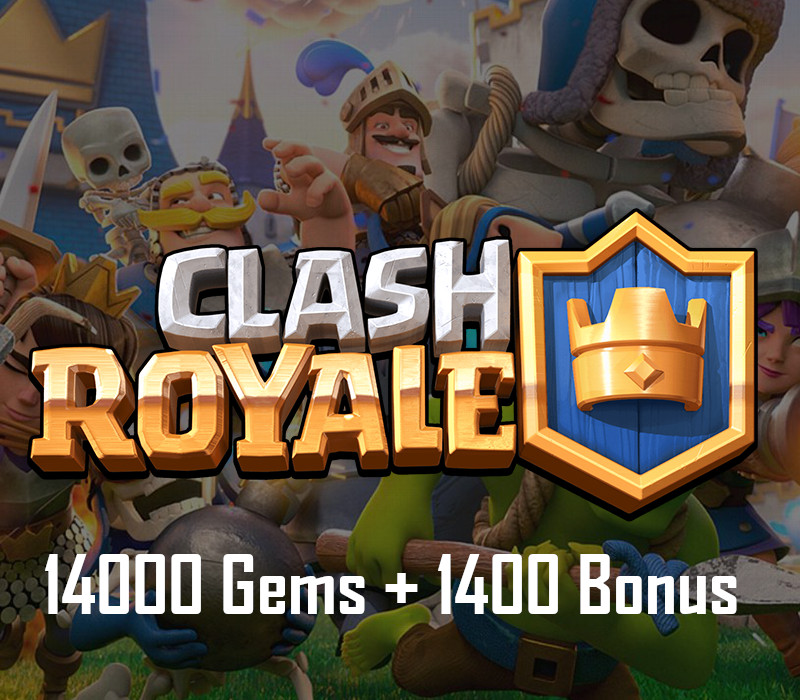 [$ 116.1] Clash Royale - 14000 Gems + 1400 Bonus Reidos Voucher