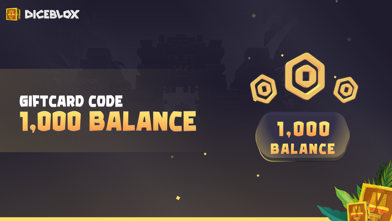 [$ 3.16] Diceblox 1.000 Balance Gift Card