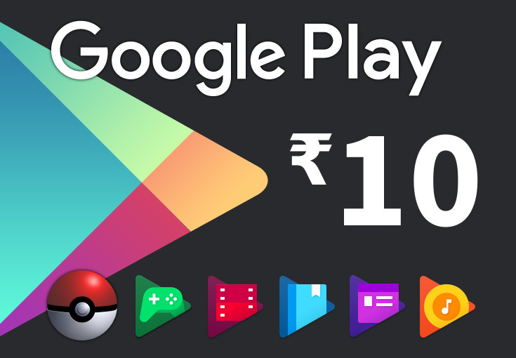 [$ 0.47] Google Play ₹10 IN Gift Card