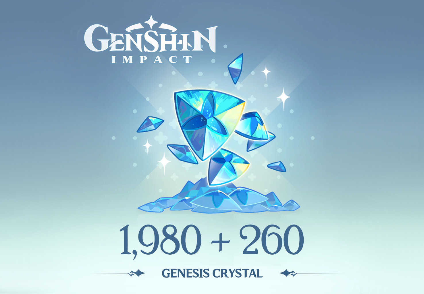 [$ 33.9] Genshin Impact - 1,980 + 260 Genesis Crystals Reidos Voucher