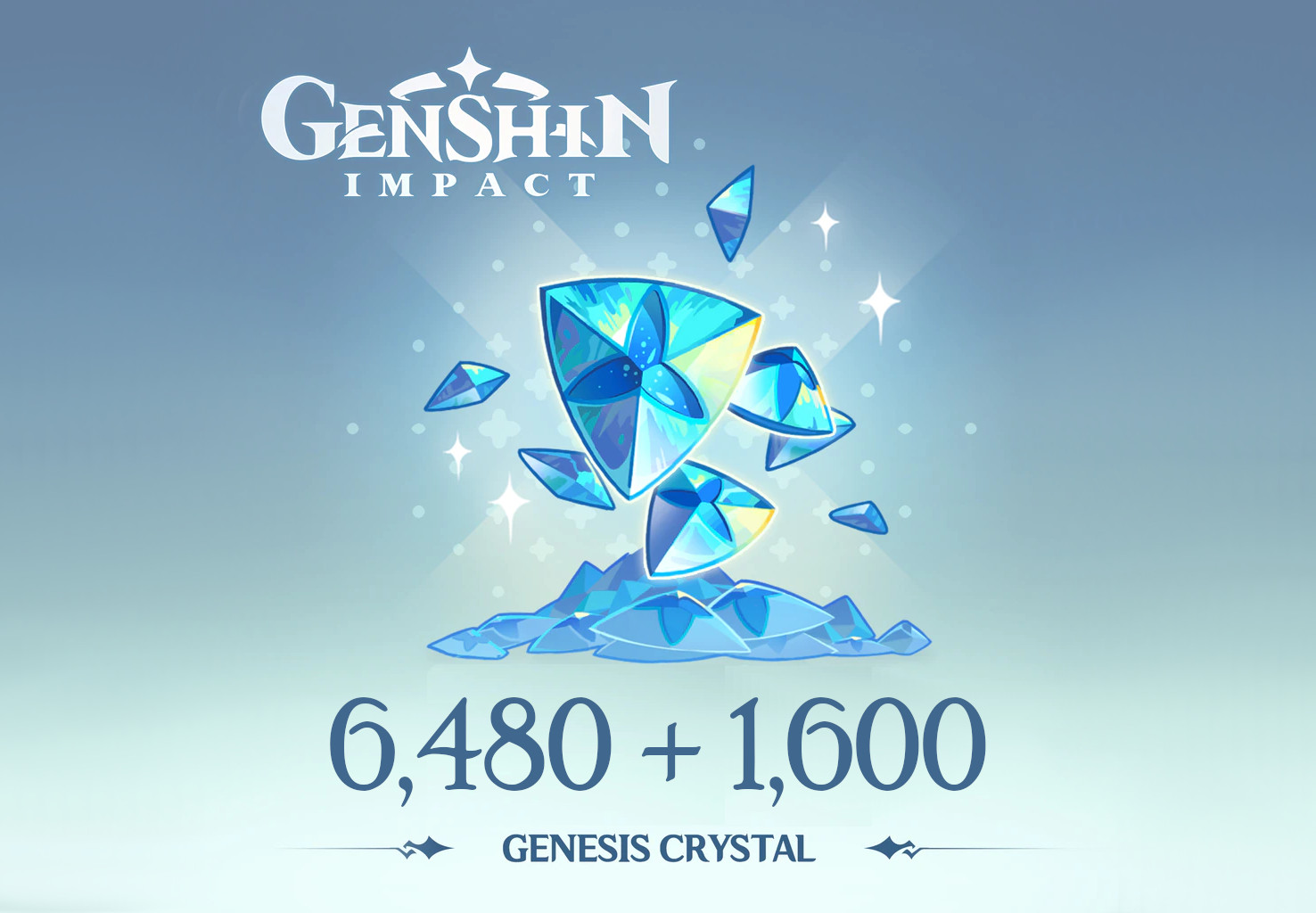 [$ 107.29] Genshin Impact - 6,480 + 1,600 Genesis Crystals Reidos Voucher