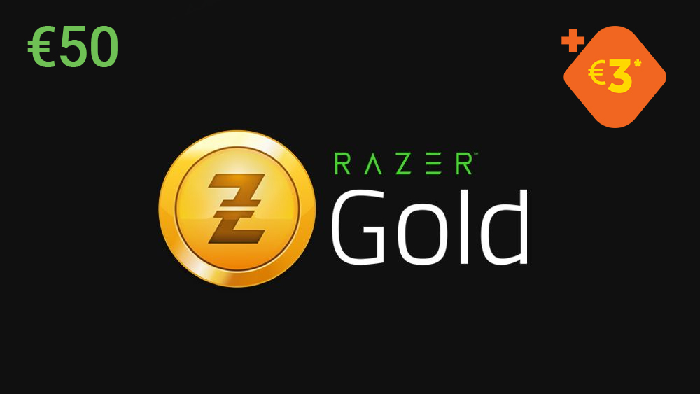 [$ 56.49] RAZER GOLD €50 + €3 BONUS EU