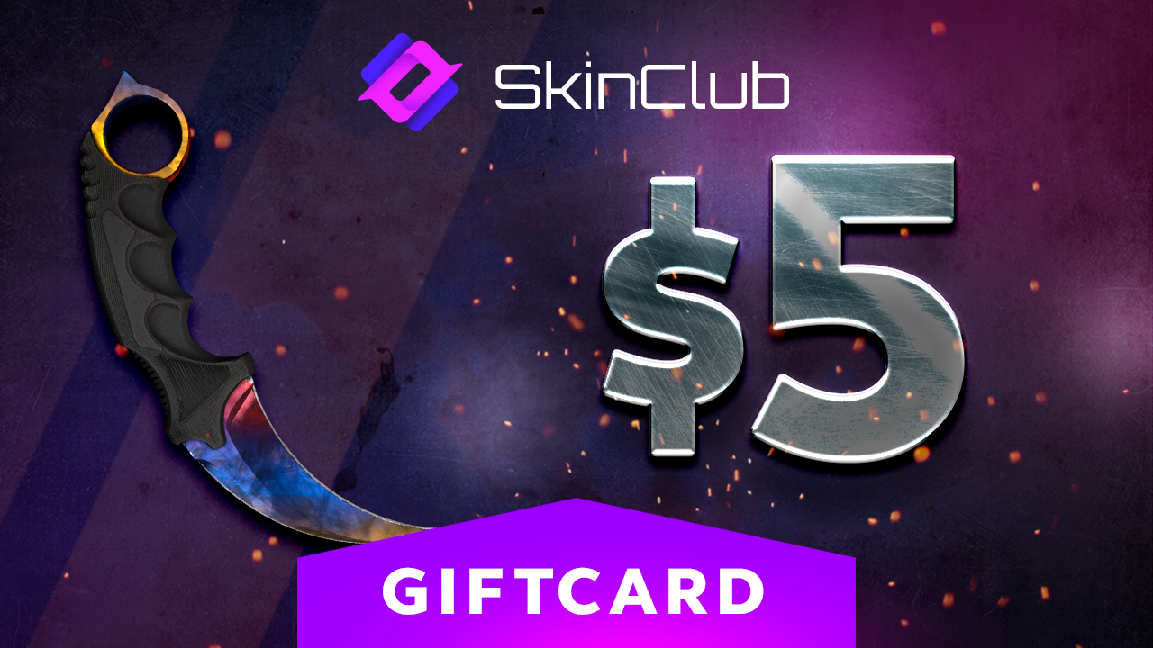 [$ 5.89] Skin.Club $5 Gift Card