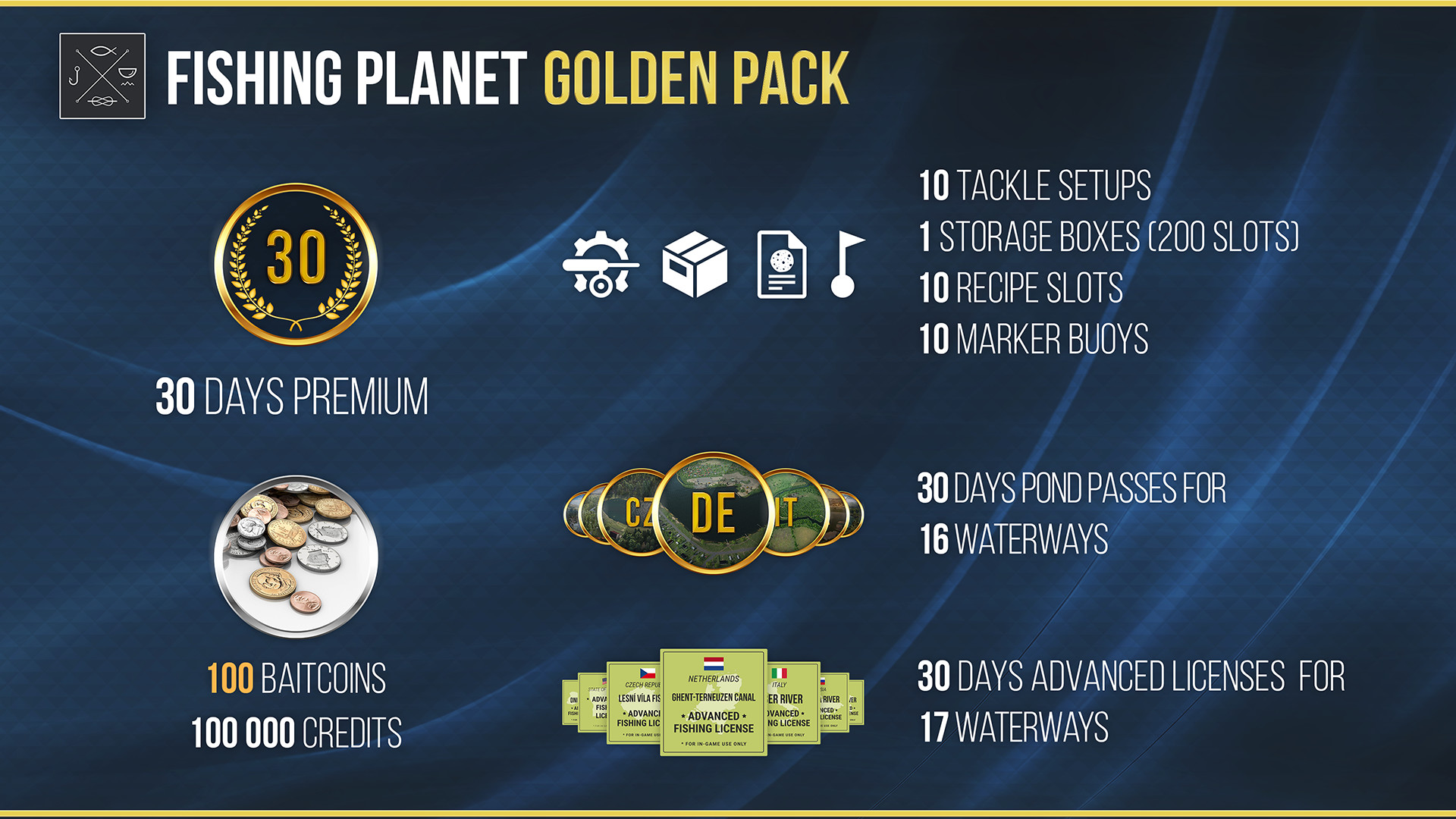 [$ 61.96] Fishing Planet - Golden Pack DLC EU Steam Altergift