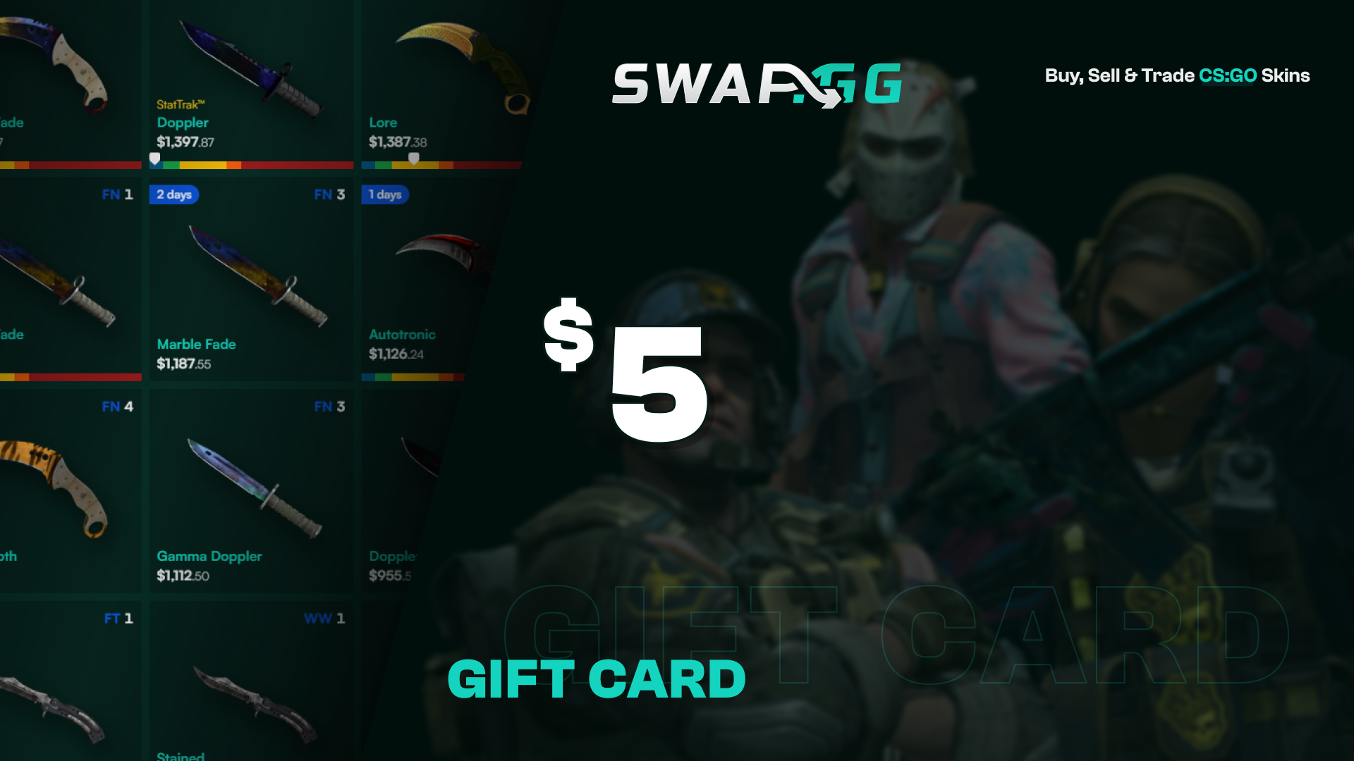 [$ 3.97] Swap.gg $5 Gift Card